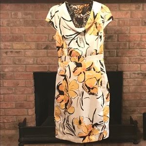 Merona Size 6 Cap Sleeve Floral Dress